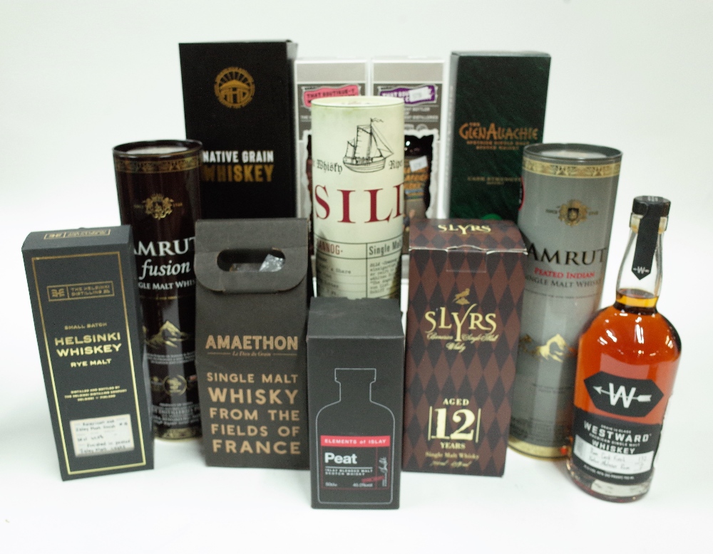 Box 6 - Whisky Helsinki Islay Malt Amrut Fusion Single Malt Amrut Peated Indian Malt Amaethon