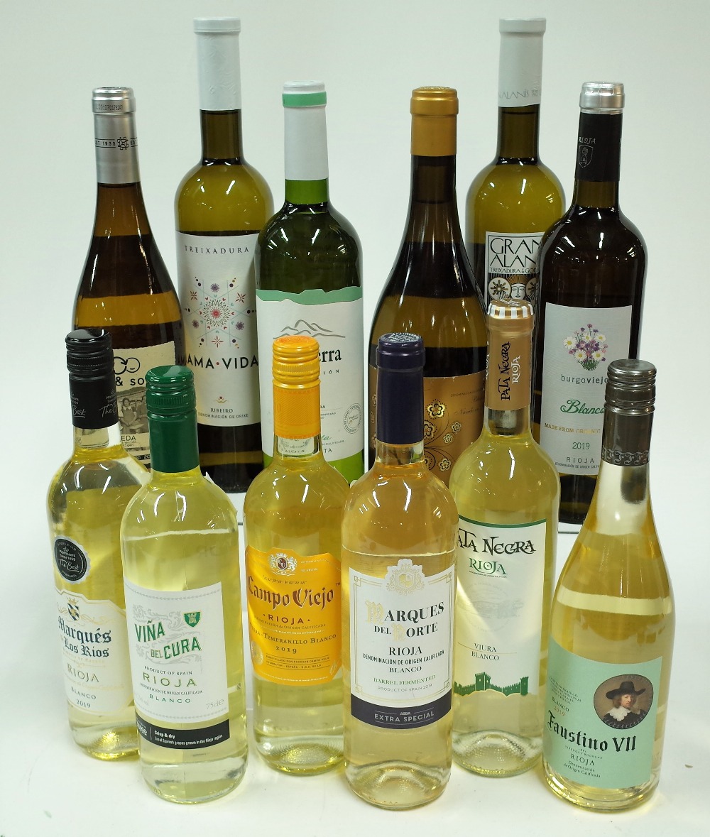 Box 113 - Spanish White Wine Morrisons Best White Rioja 2019 Tesco White Rioja 2019 Campo Viejo