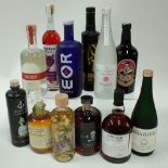 Box 46 - Mixed Spirits Spitzmund Egg Liqueur Highland Boundary Scottish Liqueur Keys and Bricks