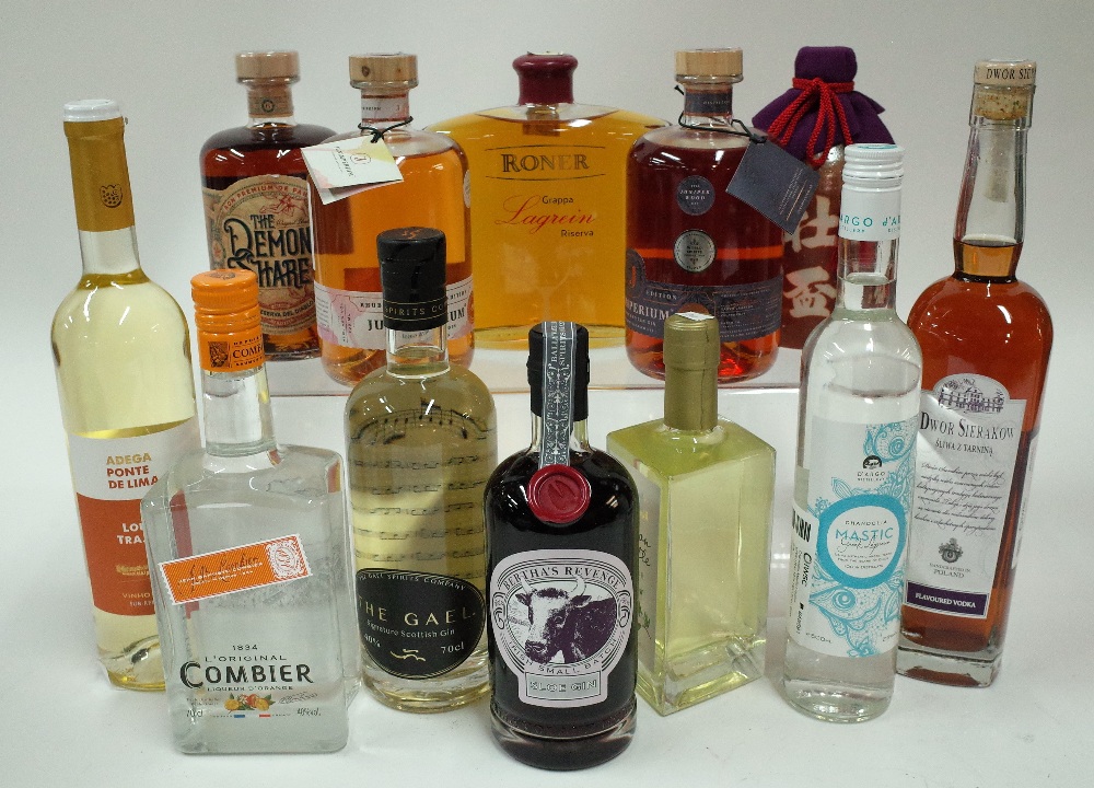 Box 33 - Mixed Spirits Roner Grappa Riserva Combier Orange Liqueur Ponte Lima Vinho Verde The