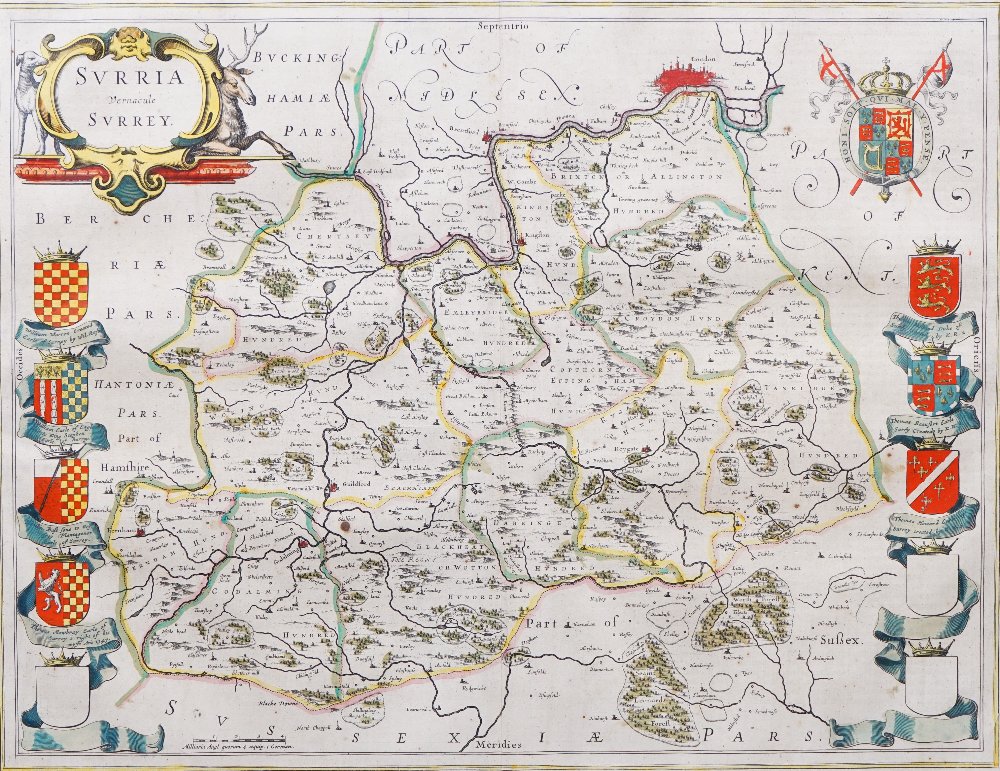 [BLAEU, Joannes (1596-1673)]. Surria Vernacule Surrey. [Amsterdam: c. 1662].