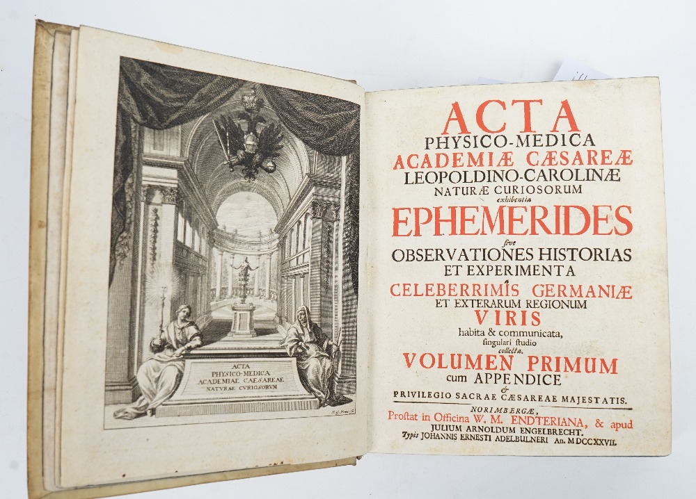 Acta physico-medica Academiæ Caesareæ Leopoldino-Carolinæ naturae curiosorum exhibentia ephemerides - Image 2 of 9