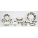 A Limoges J L Coquet tea and dinner service, essentially for eight persons,