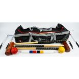 An Uber croquet set with bag and a Funtime garden game (3).