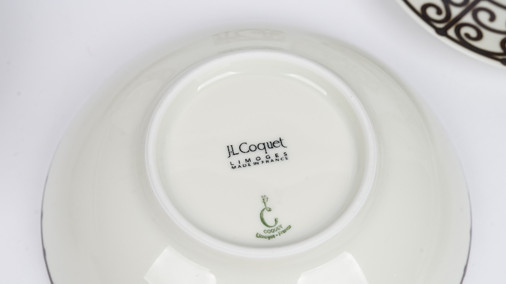 A Limoges J L Coquet tea and dinner service, essentially for eight persons, - Image 3 of 3