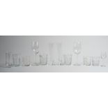 A collection of glassware including a decanter and Schott Zwiesel glasses (qty).