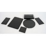 Natural Slate square coasters and double coasters, by The Just Slate Company,