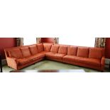 A contemporary sectional sofa,