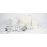 A chromium plated bath rack, with candle and soap holder and various bathroom accessories (qty).