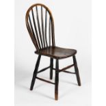 An ash and elm stick back Windsor chair, 19th century, 43cm wide x 88cm high.