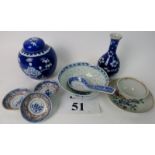 Chinese Ceramics, including an 18th century polychrome enamel tea bowl and saucer,