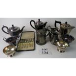 Quantity of silver plate and pewter to i