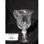 A Victorian oversized stemmed glass with