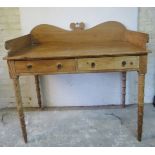 A Victorian pine writing table/desk with