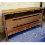 A 20th century pale hardwood sideboard w