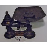 A set of old kitchen scales, by a West B