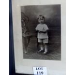 An Edwardian photograph of a young boy,