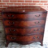 An 18th century design Serpentine chest