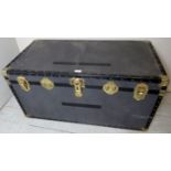 An old vintage travelling trunk by Leigh Luggage Ltd and in good condition,