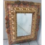 A late 18th/19th century gesso gilt carved wall mirror of desirable proportion, 29" X 25" X 20",