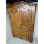 A 19th century French walnut armoire (splits in two halves) with 2 large removable panelled doors