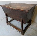 An early-mid 18th century oak dough bin
