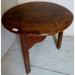 An 18th century oak cricket table (some
