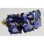 3.77ct tanzanite and diamond 9ct yellow