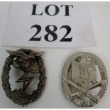 A Luftwaffe ground assault badge and a g