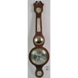 A `Banjo' wall barometer, with level, pr