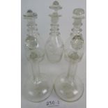 A pair of Regency glass decanters, a Reg