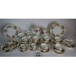 A Wedgwood part tea service decorated wi