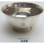 A sterling silver bowl marked 'Exemplar