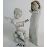 Two Lladro figures, comprising a 25cm Angel (one wing repaired),
