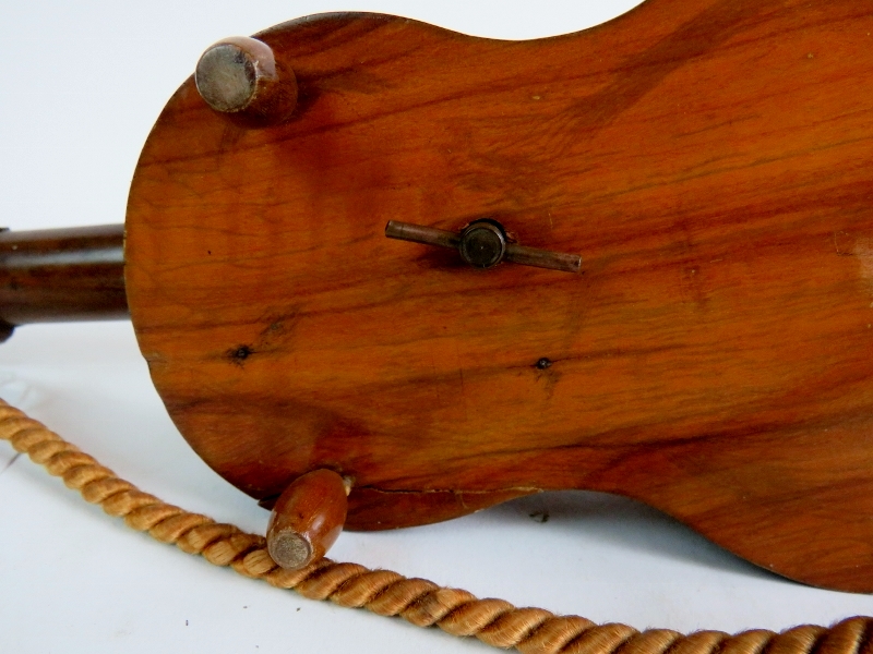 A Spanish guitar with inlaid decoration, early 20th century, fitted with a musical box, hinged lid, - Image 11 of 11