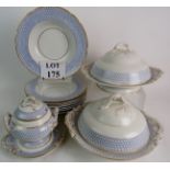 A 19th century Grainger & Co `Chemical Porcelain' vegetable 12 piece part dinner service,