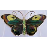 David Andersen (Norway) silver-gilt and enamel butterfly Brooch,