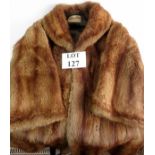 A vintage 3/4 length ladies fur coat, Arthur Shaw of Rowlands Road, Worthing,