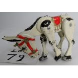 Muffin the Mule puppet, original die-cast by Moko, needs new finger strings attaching,