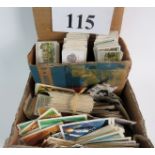 A large collection of early 20th century cigarette cards and Tea cards.