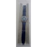 Swatch watch, 'Musical', 1990's, original blue strap,.
