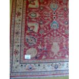 A 20' Indian Farhan rug. 227cm x 170cm. Condition report: In good condition.