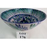 A large contemporary Spanish Studio Pottery bowl,