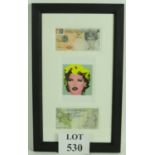 After Banksy (British, b1974) - Montage comprising of two Princess Diana 'di-faced tenner',