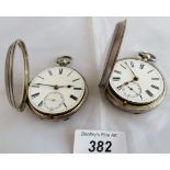 A silver cased verge pocket watch, Chester 1865, case maker James Neale,