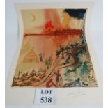 Salvador Dali (Spanish, 1904-1989) - 'Jerusalem' pencil signed limited edition lithograph,