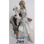 A Lladro figure group `Precocious Ballerina' 5793, 28cm high.