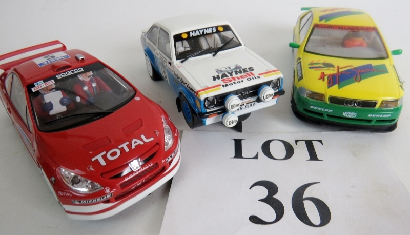 A Hornby Audi Quattro with Ayrton Senna Team Brazil livery,