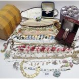 An assortment of mainly vintage jewellery, to include Rotary watch and Lotus pearls.