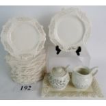 A set of 18 Leeds Creamware type 7 inch plates in the 18th century taste,